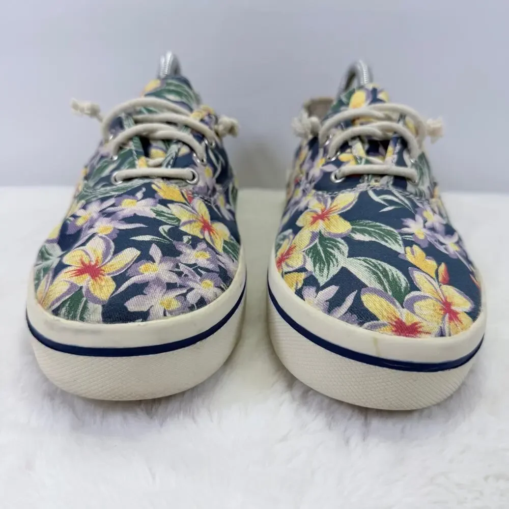 Mad Love Women’s Kendra Floral Canvas Lace-Up Casual Sneakers Size 10